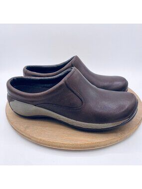 Merrell Shoes Womens 9 Brown Leather Encore 2 Flats Mules Garden Sporty